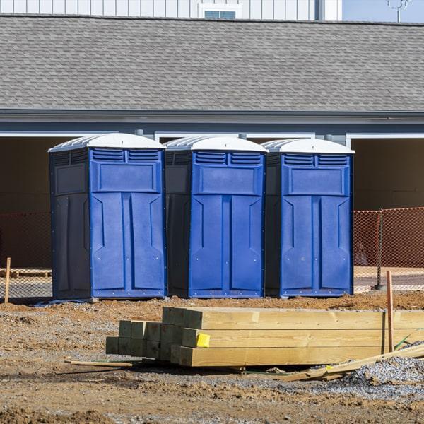 Heavy-duty construction site porta potty in Pittsburgh, Pennsylvania